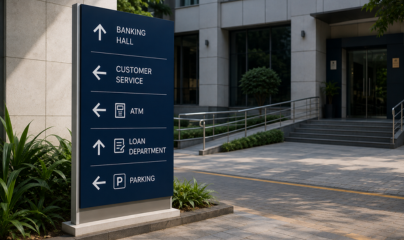 Bank signage and branch branding by Baba Supersign