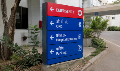 Hospital signage and wayfinding signage by Baba Supersign