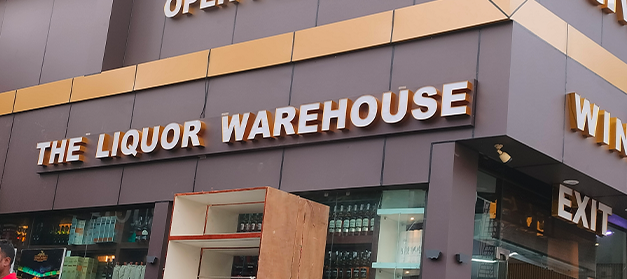 LED channel letters shop signage installed by Baba Supersign Delhi NCR