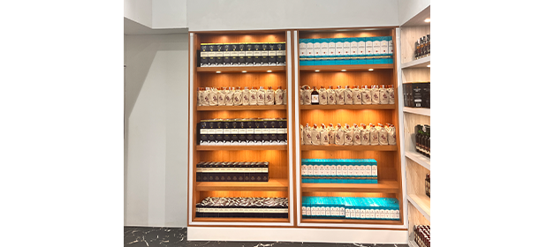 LED lighting installed in liquor display rack, New Delhi