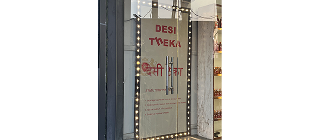 UV printed vinyl wall art creating an attractive feature wall inside a retail store in India