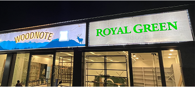 Liquor bottle display rack in Indian wine shop, New Delhi
