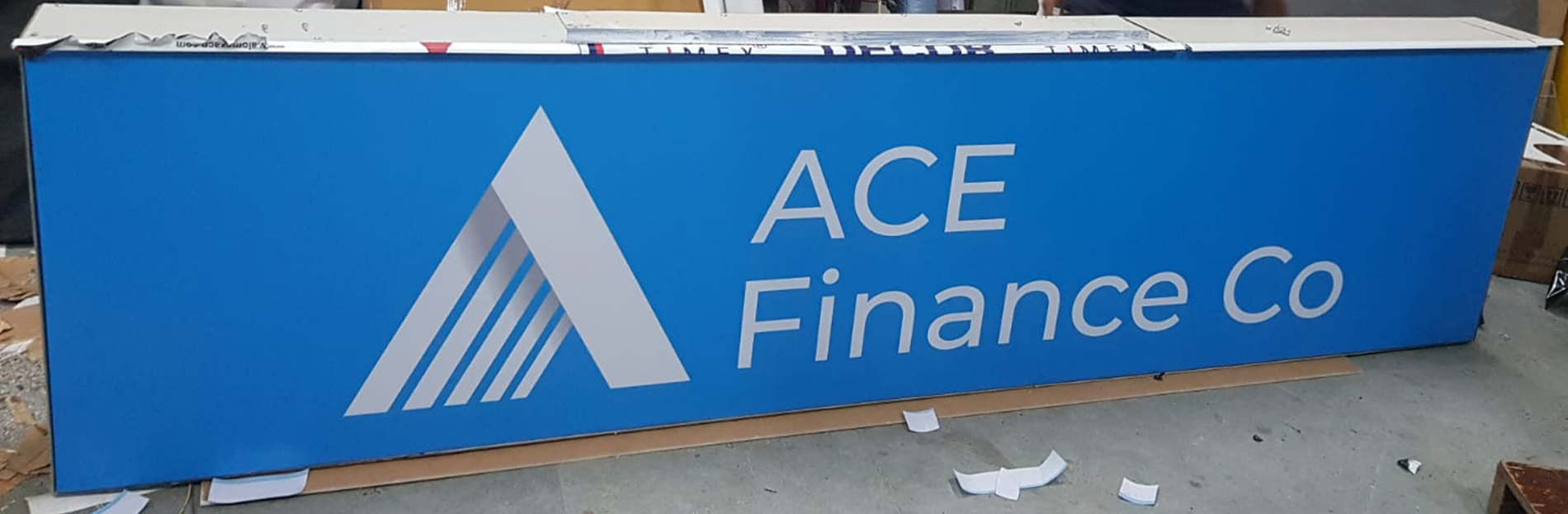 Corporate office branding and signage work