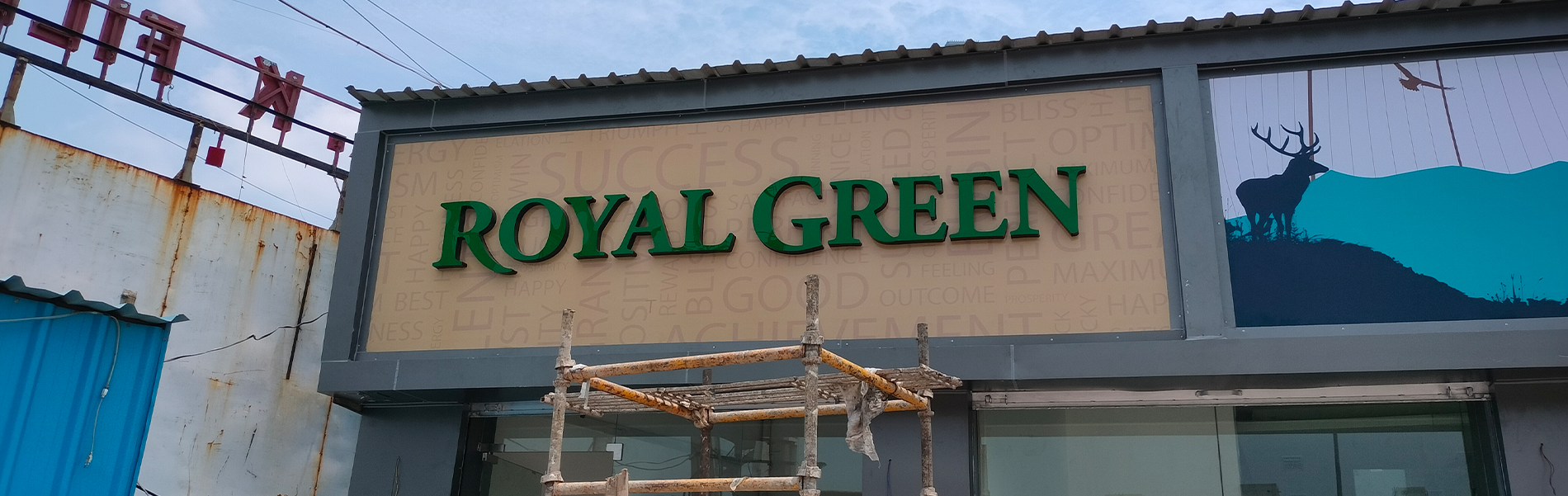 Custom illuminated signboard installation by Baba Supersign