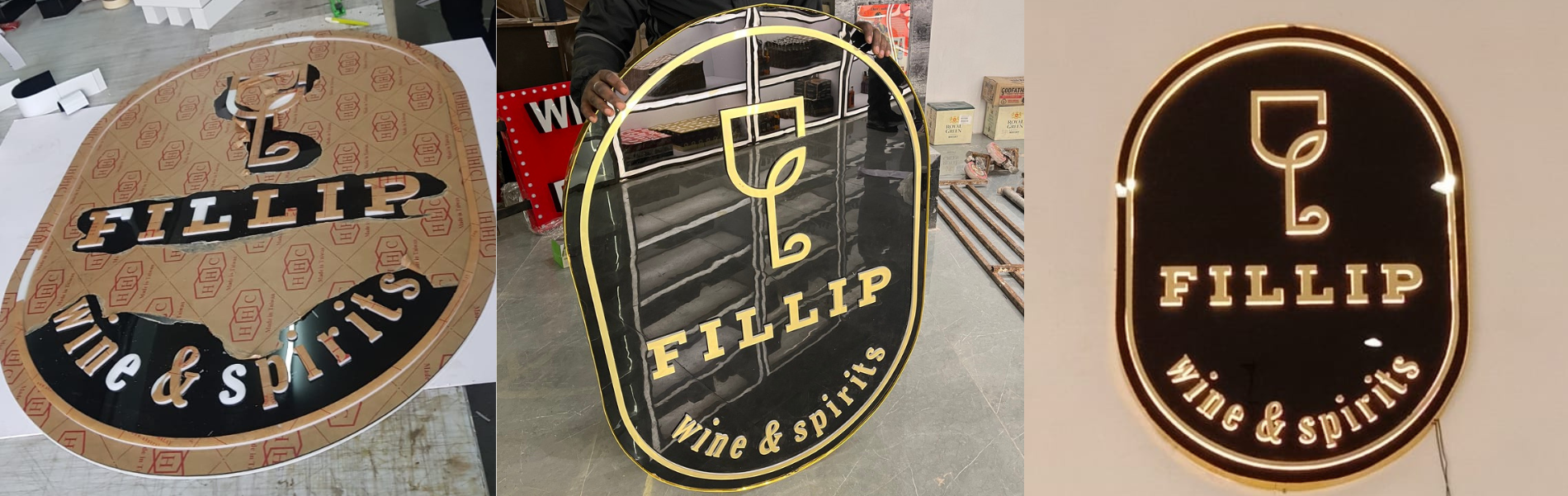 Fillip At H11 custom illuminated retail feature in New Delhi