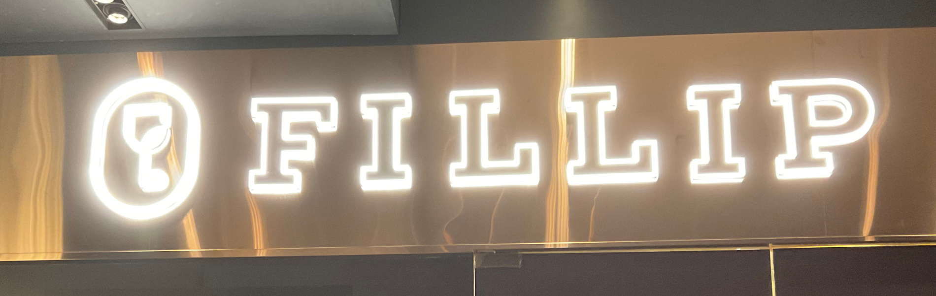 Fillip At Chanakya premium retail signage in New Delhi