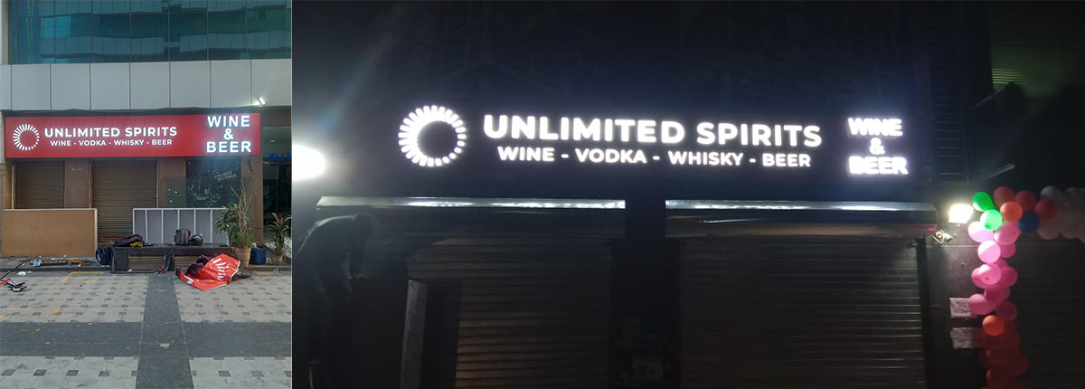 ACP facade signage project by Baba SuperSign