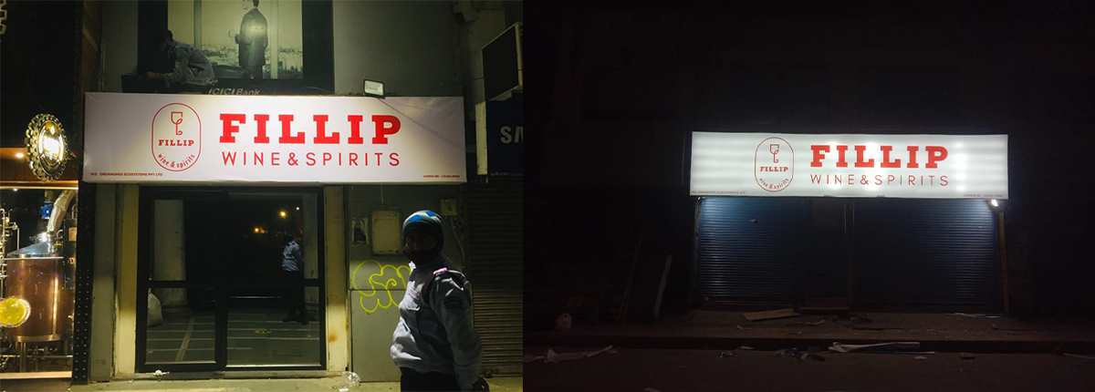 ACP facade signage project by Baba SuperSign