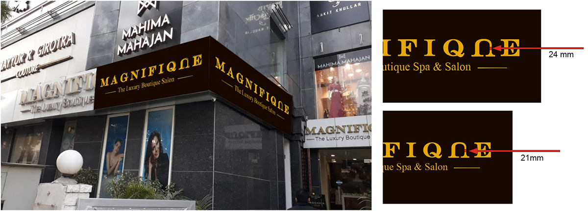 Channel letter signage (3D letters) fabrication by Baba SuperSign in Delhi NCR