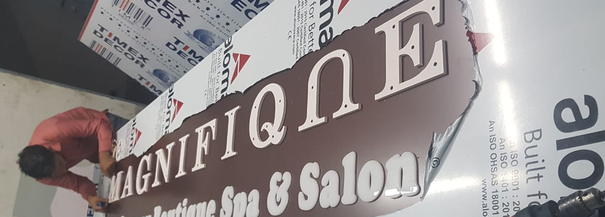 Channel letter signage (3D letters) fabrication by Baba SuperSign in Delhi NCR