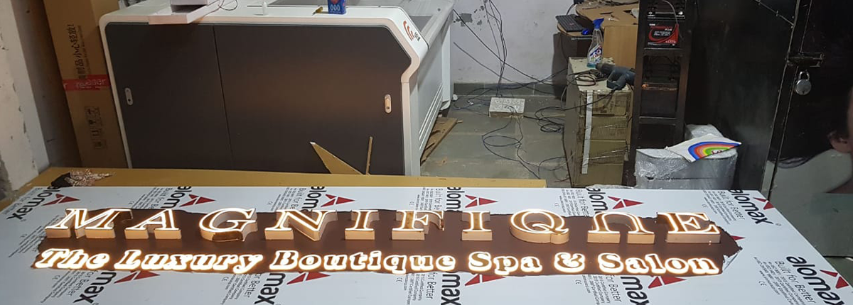 Channel letter signage (3D letters) fabrication by Baba SuperSign in Delhi NCR