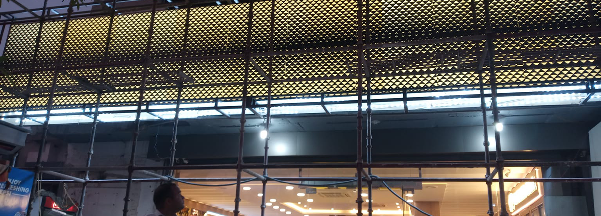 Luxury retail multi-layer signage with halo lighting - Baba SuperSign