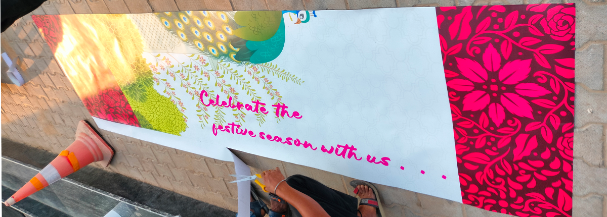 Wall vinyl branding and graphics - Baba SuperSign