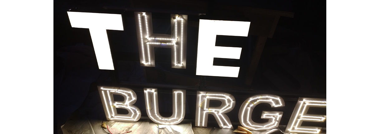 Halo-lit channel letters signage
