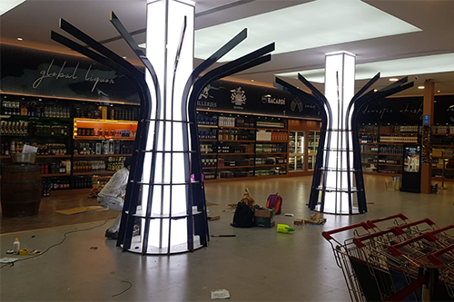 Custom brand decor and interior branding services by Baba Supersign in Delhi NCR