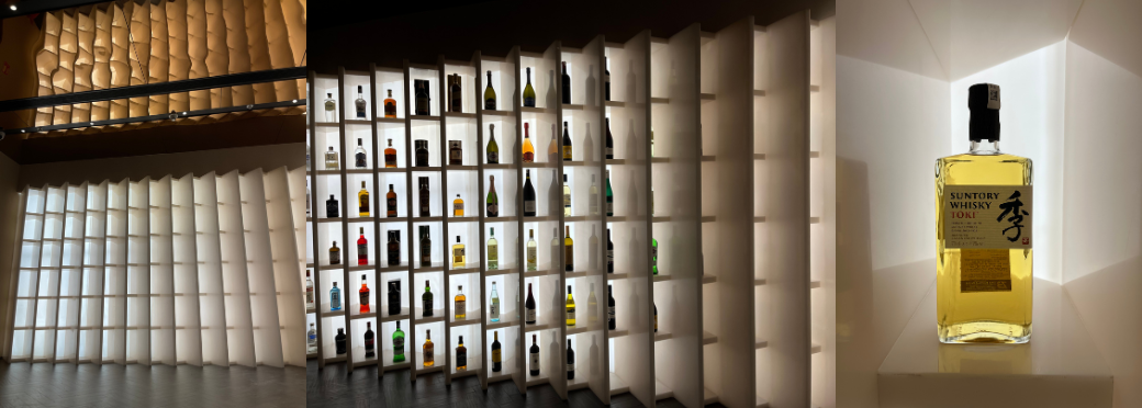 Custom liquor bottle display rack with branding by Baba Supersign